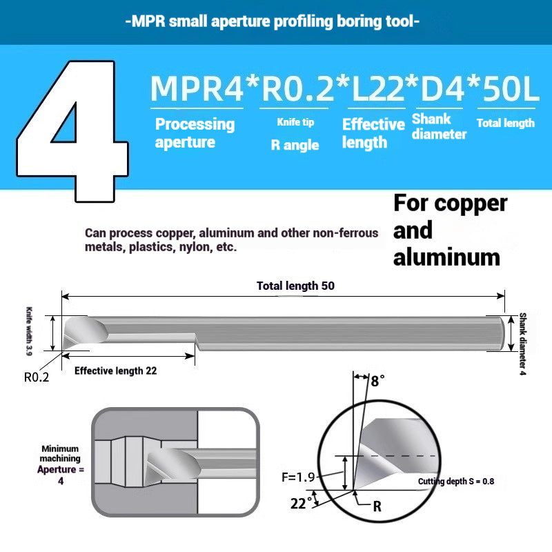 1129-CNC Small Bore Boring Tools MPR Copy Boring Turning Tools for Stainless Steel, Copper and Aluminum Lathe Micro Small Boring Tools Shandong Denso Pricision Tools Co.,Ltd.